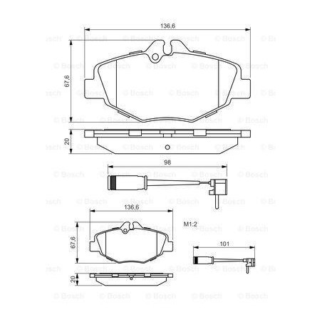 BOSCH Front Brake Pads Set